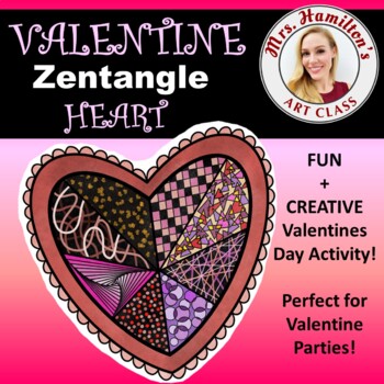 Preview of Valentine Zentangle Heart
