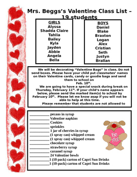 Preview of Valentine cards and Ice cream sundae note - editable