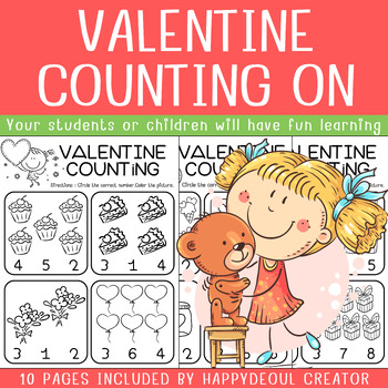 Preview of Valentine counting Worksheet