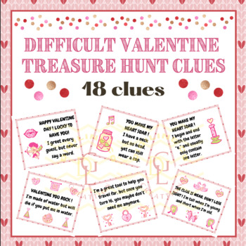 Preview of Valentine hard scavenger Hunt context clues task card game middle early finisher