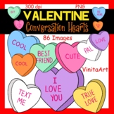 Valentine hearts, conversation hearts, clipart, commercial use!