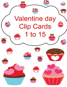 Preview of Valentine's day muffins clip card 1-15 Montessori, Special Need ABA Therapy, DDT