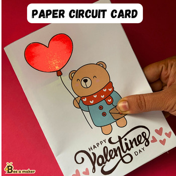 Preview of Valentine paper circuit card STEM activity