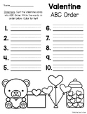 Valentine's ABC Order Sort (with Pictures) - 1st/2nd Lette