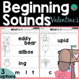 Valentine's  Beginning Sounds Worksheets
