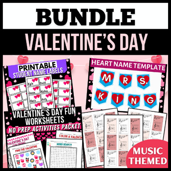 Preview of Valentine's Bundle → Classroom Decor, Cards, & No Prep Activities