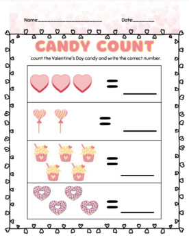 Preview of Valentine's Candy Counting!