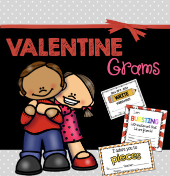 Preview of Valentine Grams - Cards - Fundraiser - Candy - Favors