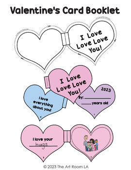 Valentine's Card Booklet Activity by The Art Room - LA | TPT