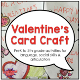 Valentine's Card Craft for Speech Therapy