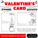 Valentine's Card - Worksheet & Design for Children activity!