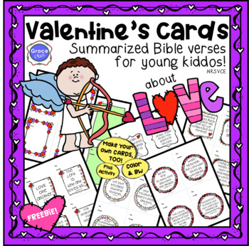 Valentine’s Cards - Summarized Bible Verses - FREEBIE! by Grace Place