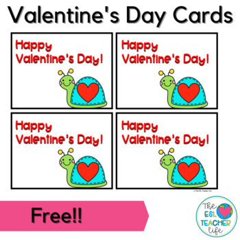 Valentine's Cards from the Teacher by The ESL Teacher Life | TPT