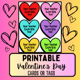 Valentine's Cards or Tags Printable