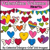 Valentine's Clip Art Vol 1 - Hearts, Heart Duos, Winged He