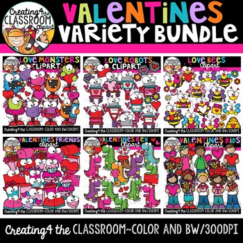 Preview of Valentine’s Variety Clipart Growing Bundle {Valentines Day Clipart}