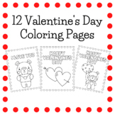 Valentine's Coloring Page Bundle- 12 PAGES INCLUDED!!