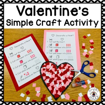 Preview of Valentine's Craft Activity with Visual Directions FREEBIE
