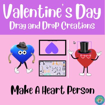 Preview of Valentine's Day No Prep Digital Heart Design for Primary Students