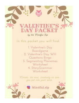 Preview of Valentine's Day 18 page Packet: 2pg Board Games & Activities!
