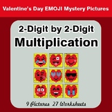 2-Digit Multiplication - Color-By-Number Valentine's Math 
