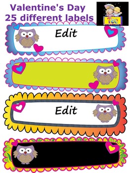 Preview of Owl Themed - Classroom Decor - Writing - Editable Labels