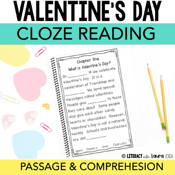 Preview of History of Valentine's Day Reading Comprehension Cloze Passage