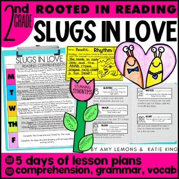 Preview of Rooted in Reading Valentine's Day 2nd Grade Comprehension for Slugs in Love 