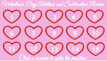 Preview of Valentine's Day 3-Digit Addition and Subtraction Review