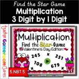 Valentine's Day 3 Digit by 1 Digit Multiplication Powerpoint Game