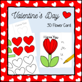 Valentine's Day 3D Flower Card - Craft & Writing Activity