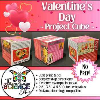Preview of Valentine's Day ~ 3D Research Project Cube