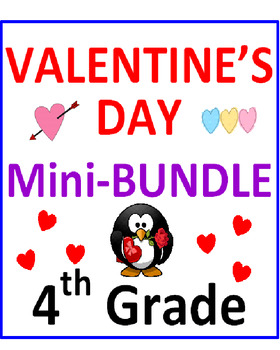Preview of Valentine's Day 4th Grade Mini-Bundle
