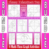 Valentine's Day - 8 Math-Then-Graph Activities Bundle - So