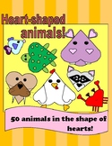 Valentine's Day! 50 Heart-Shaped Animals for Crafts and Games!