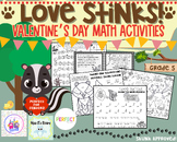 Valentine's Day 5th Grade Math Review Activities -Skunk Ap