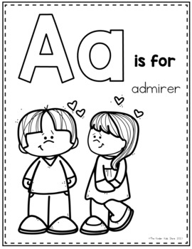 Preview of Valentine's Day A to Z Alphabet Coloring Pages