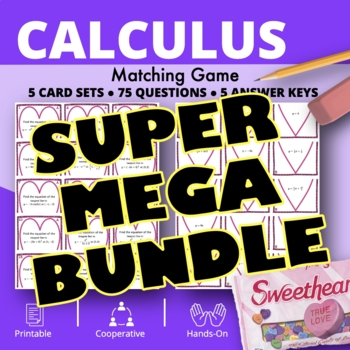 Preview of Valentine's Day: AP Calculus SUPER MEGA BUNDLE Matching Games