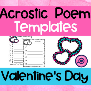 Preview of Valentine's Day Acrostic Poem Templates