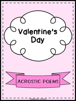 Preview of Valentine's Day Acrostic Poems Kit - Fun Literacy Activity for Kids