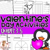 Valentine's Day NO PREP Activities Grades 3rd-5th 