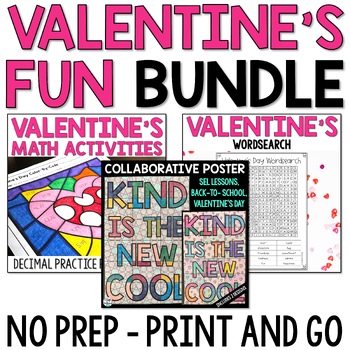 Preview of Valentine's Day Activities BUNDLE | Valentine's Day Math Actvities