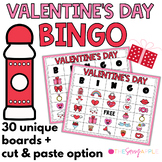 Valentine's Day Activities Bingo Game Fun February Games f