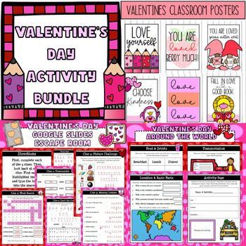 Preview of Valentine's Day Internet Activities Bundle