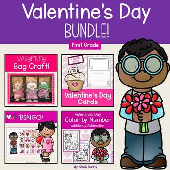 Preview of Valentine's Day Activities Bundle - First Grade
