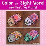 Color by Sight Word Valentine's Day Crafts | Valentine's D