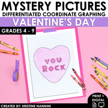Preview of Valentine's Day Activities Coordinate Graphing Mystery Pictures Early Finishers