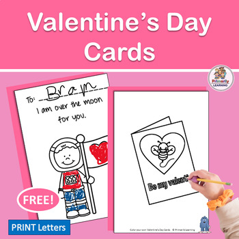 Preview of Valentine's Day Activities - ❤️ Color 3 Valentines Day Cards for Friends - FREE