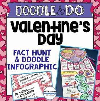 Preview of Valentine’s Day Activities - Fact Hunt and Doodle Poster - Valentines Day Lesson