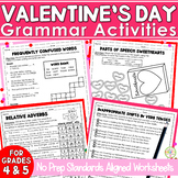 Valentine's Day Activities | February Grammar Practice Worksheets